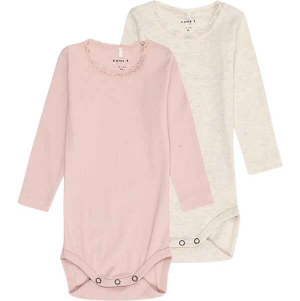 NAME IT Body NBFKab béžová melírovaná / ružová 62434652