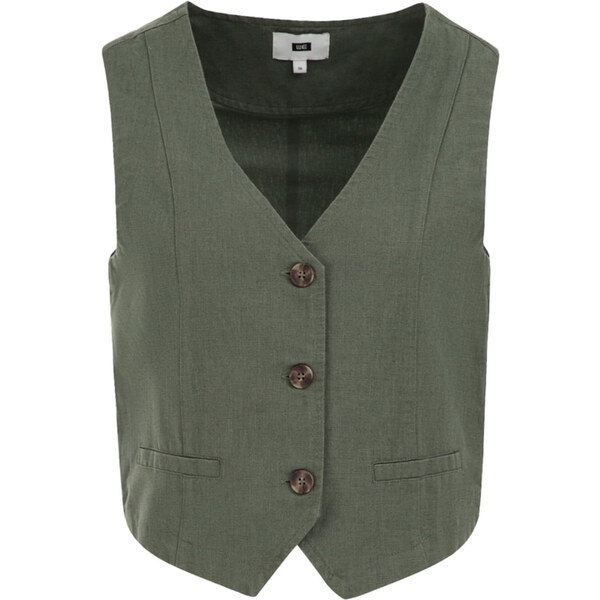 WE Fashion Vesta k obleku tmavozelená 63157690
