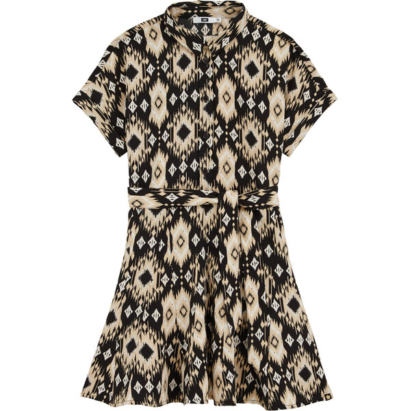 WE Fashion Šaty béžová / čierna / biela 63157279