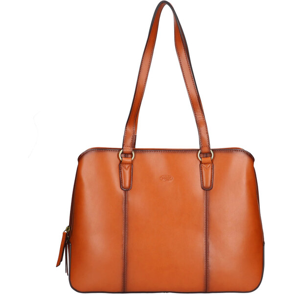Elegantná dámska kožená kabelka Katana Paloma - koňak 64567034