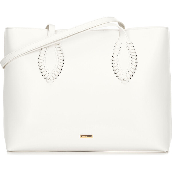Wittchen Dámska shopperka z ekologickej kože s pletenými akcentmi 66066417