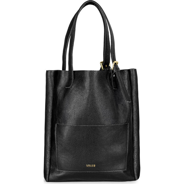 BASIC Fiore Čierna dámska kabelka z kože (TORBA FL27 FIORE BLACK) 56217438