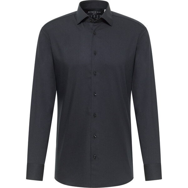 Strečová čierna košeľa ETERNA Slim Fit s nežehlivou úpravou 62515774