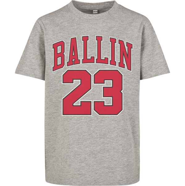 Mister Tee Tričko Ballin 23 sivá melírovaná / červená / čierna / biela 62563286