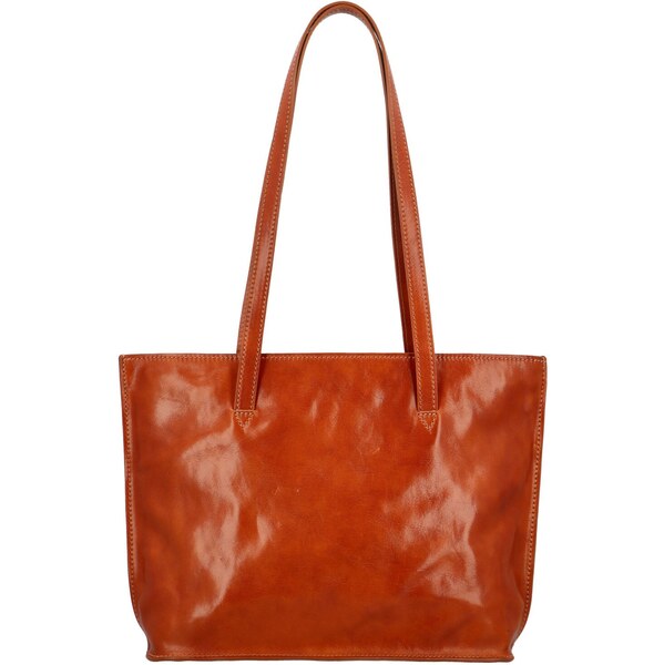 Dámska kožená kabelka koňaková - Delami Vera Pelle Karola koňak 62556411