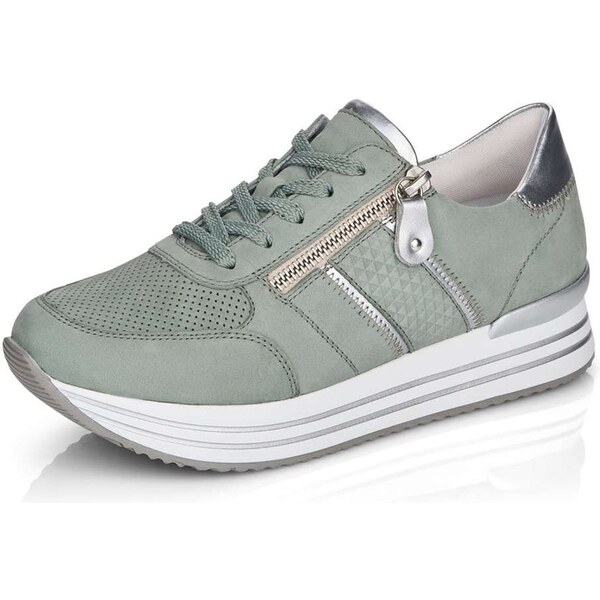 RIEKER Dámske tenisky REMONTE D1310-52 zelená S3 49825060