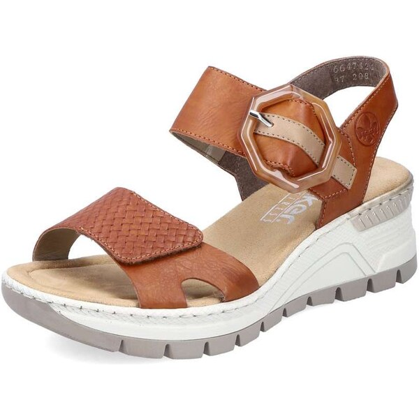 Dámske sandále RIEKER 66474-24 hnedá S3 55407814