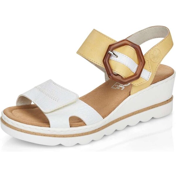 Dámske sandále RIEKER 67476-69 žltá S3 45774809