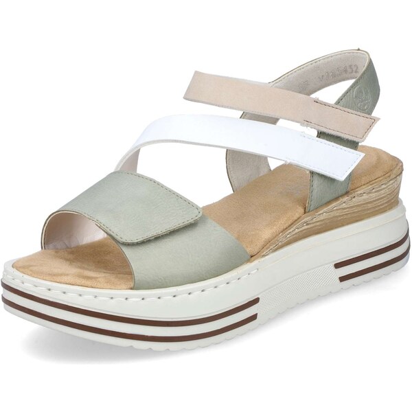 Dámske sandále RIEKER V1654-52 zelená S3 37520689