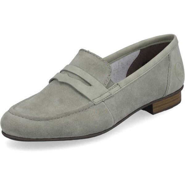 Dámske mokasíny RIEKER 51954-52 zelená S3 37924579