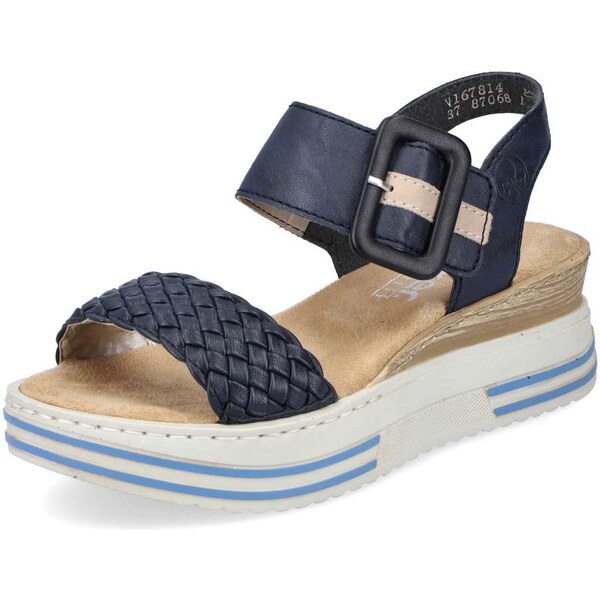 Dámske sandále RIEKER V1678-14 modrá S3 37924591