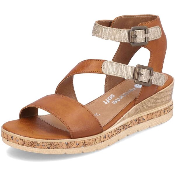 RIEKER Dámske sandále REMONTE D3052-24 hnedá S3 39379530