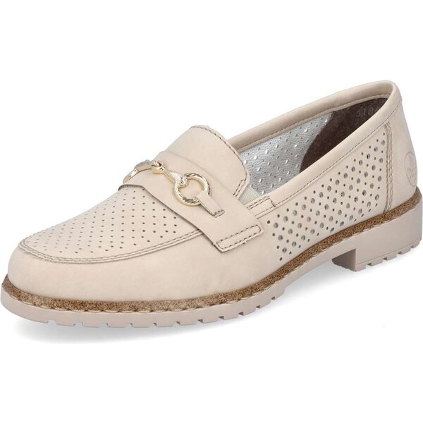 Dámske mokasíny RIEKER 51865-60 béžová S3 39397594