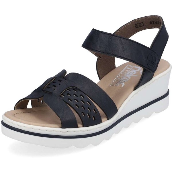 Dámske sandále RIEKER 67487-14 modrá S3 39492566