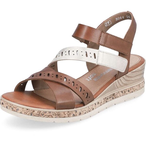 RIEKER Dámske sandále REMONTE D3064-24 hnedá S3 39597294