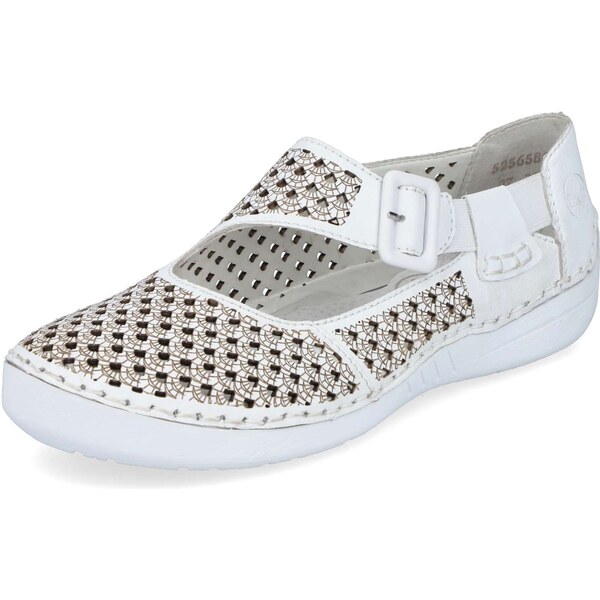 Dámske poltopánky RIEKER 52565-80 biela S3 39612229