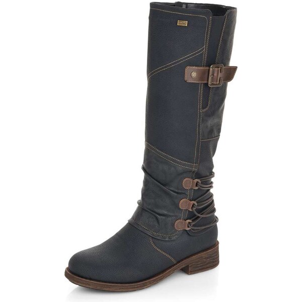 RIEKER Dámske čižmy REMONTE D8078-01 čierna W3 18947023