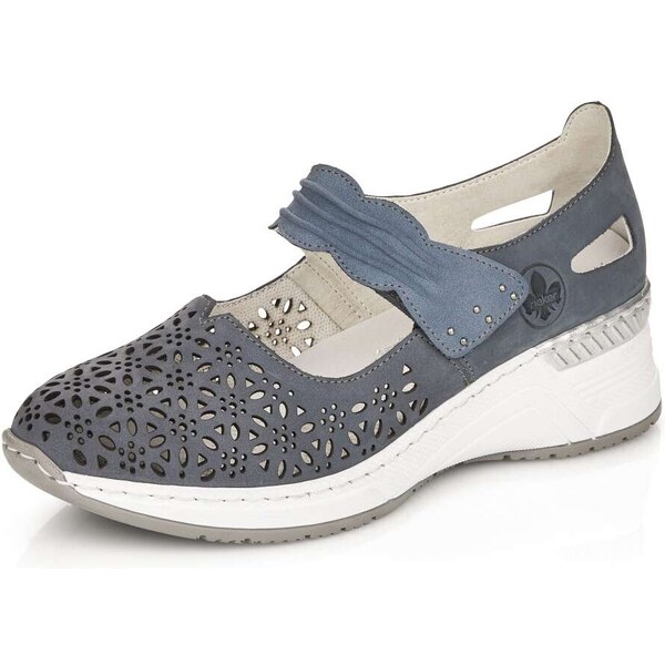 Dámske baleríny RIEKER N4367-14 modrá S4 55686388