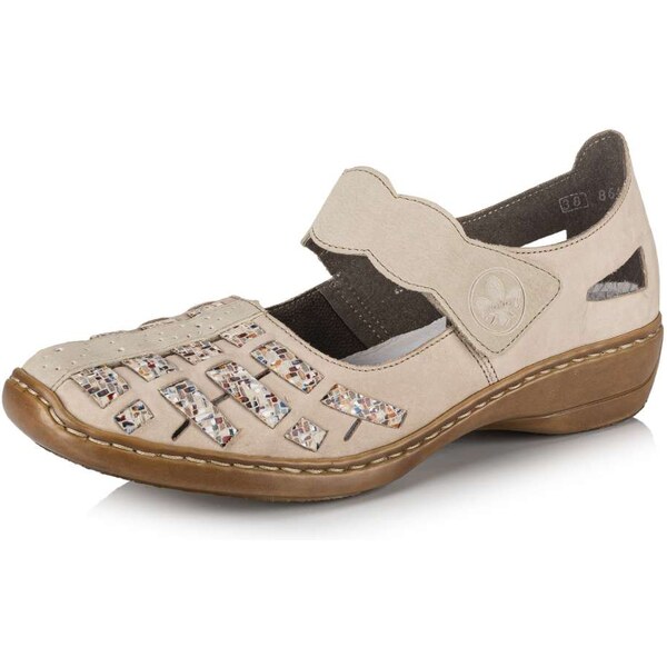 Dámske poltopánky RIEKER 41369-60 béžová S4 31499590