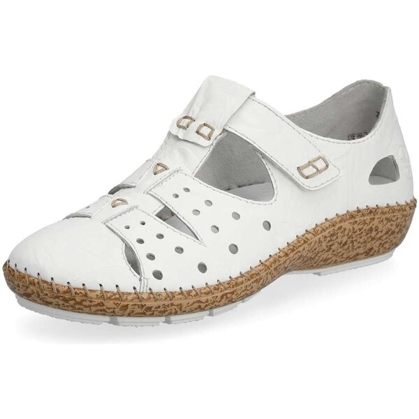 Dámske sandále RIEKER 44852-80 biela S6 54643600