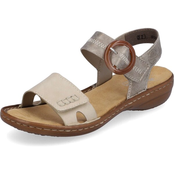 Dámske sandále RIEKER 608Z3-60 béžová S4 44574281