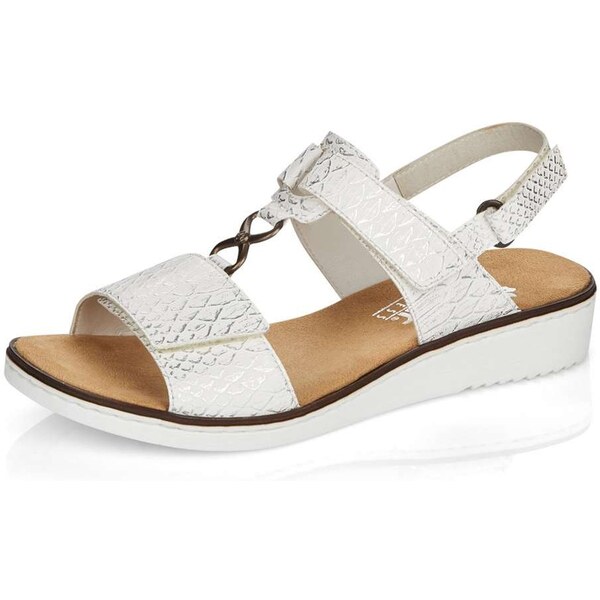 Dámske sandále RIEKER 63687-80 biela S4 49021297