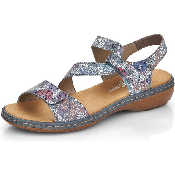 Dámske sandále RIEKER 659C7-90 modrá S6 30434945