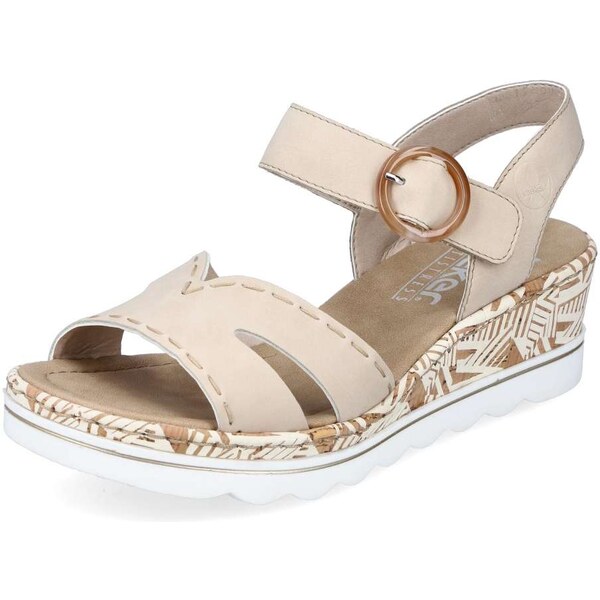 Dámske sandále RIEKER 67173-60 béžová S4 57035127