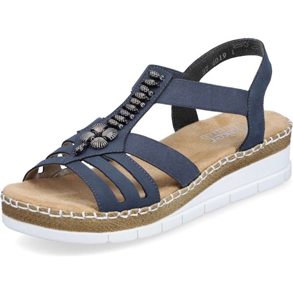 Dámske sandále RIEKER V1206-14 modrá S6 30919478