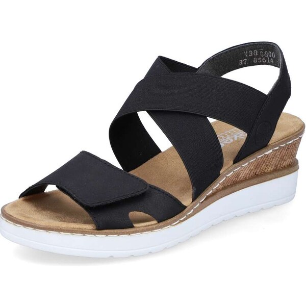 Dámske sandále RIEKER V38G8-00 čierna S4 55393528