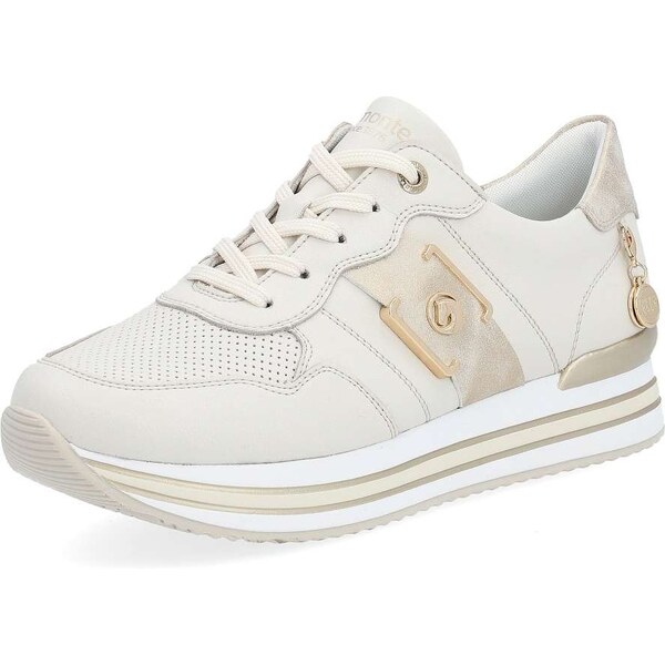 RIEKER Dámske tenisky REMONTE D1322-60 béžová S4 48764295