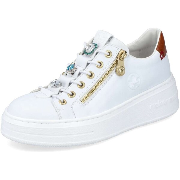 Dámske tenisky RIEKER N5452-80 biela S4 48764419