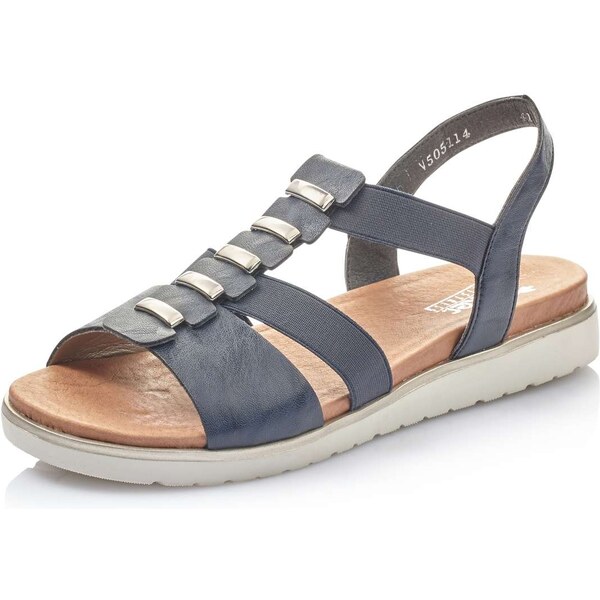 Dámske sandále RIEKER V5051-14 modrá S4 15962975