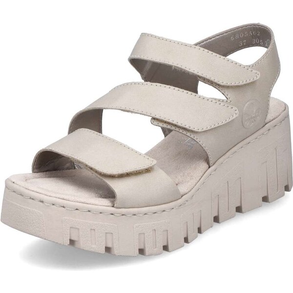 Dámske sandále RIEKER 68055-62 béžová S4 55393507