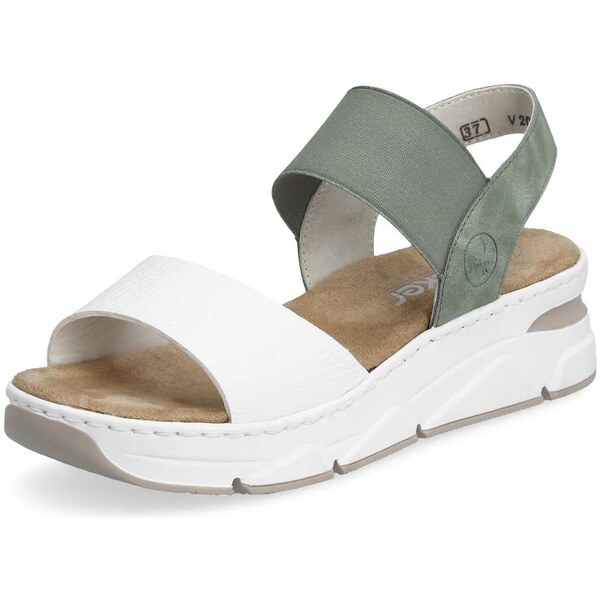 Dámske sandále RIEKER V2001-80 biela S4 55496479