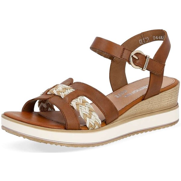 RIEKER Dámske sandále REMONTE D6461-24 hnedá S4 49091574