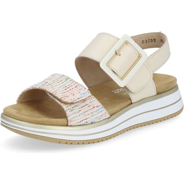 RIEKER Dámske sandále REMONTE D1J53-60 béžová S4 49140561