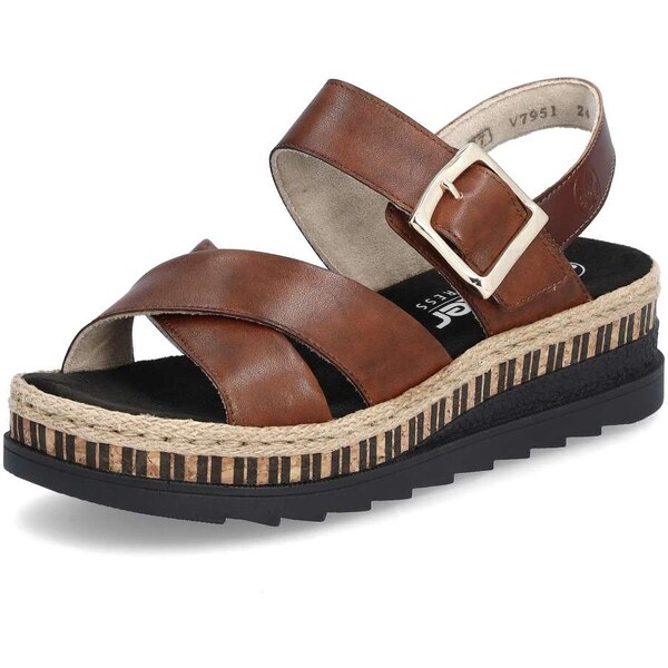 Dámske sandále RIEKER V7951-24 hnedá S6 49195374