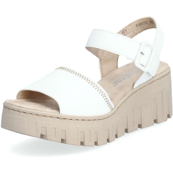 Dámske sandále RIEKER 68057-80 biela S4 54012751