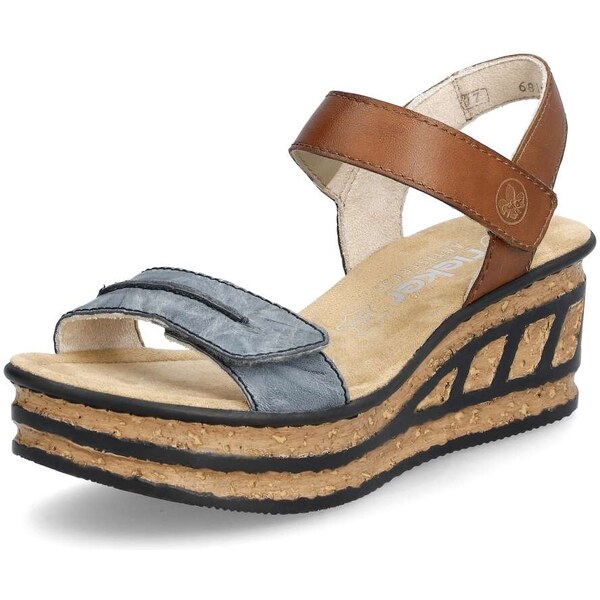 Dámske sandále RIEKER 68198-12 modrá S4 49350720