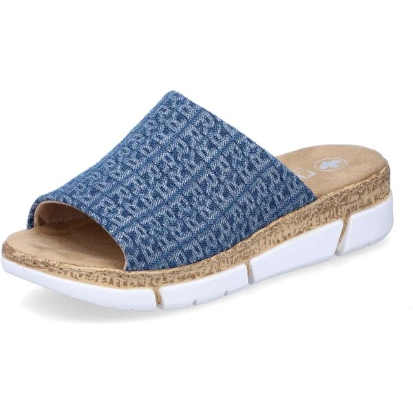 Dámske šľapky RIEKER V2377-14 modrá S4 56225373