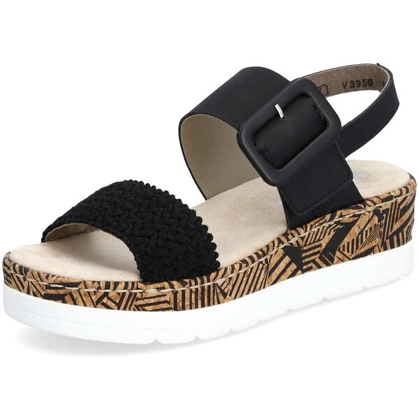 Dámske sandále RIEKER V3950-00 čierna S4 55393529