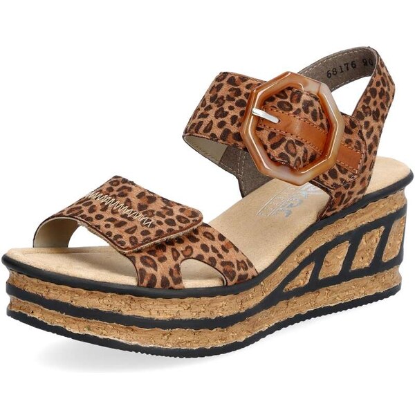 Dámske sandále RIEKER 68176-90 hnedá S4 49877393