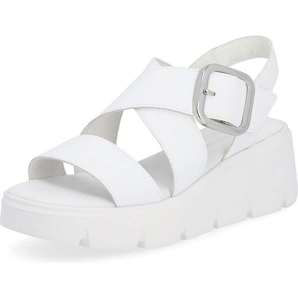 Dámske sandále RIEKER REVOLUTION W1550-80 biela S4 49936287