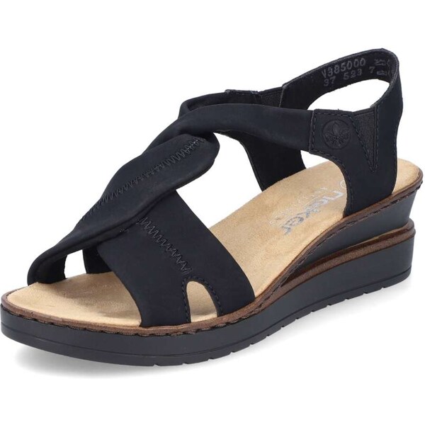 Dámske sandále RIEKER V3850-00 čierna S4 55393527