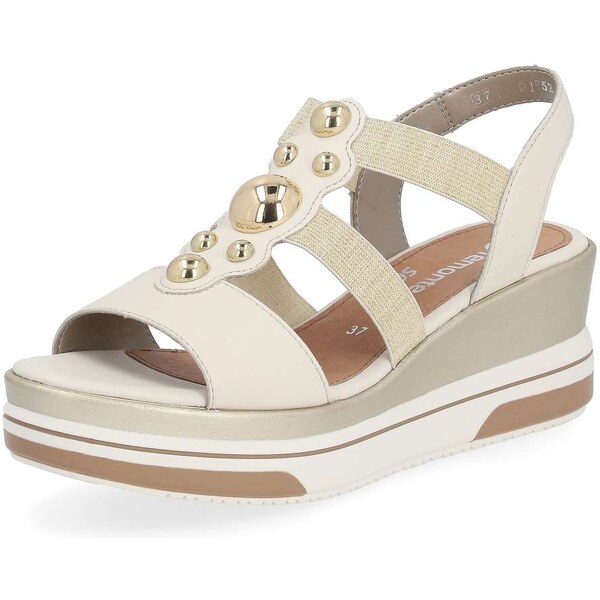 RIEKER Dámske sandále REMONTE D1P52-60 béžová S4 50055882