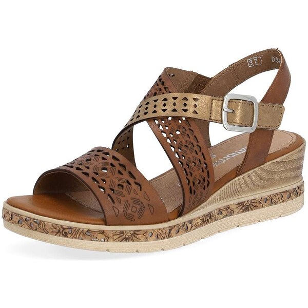 RIEKER Dámske sandále REMONTE D3069-24 hnedá S4 50098124