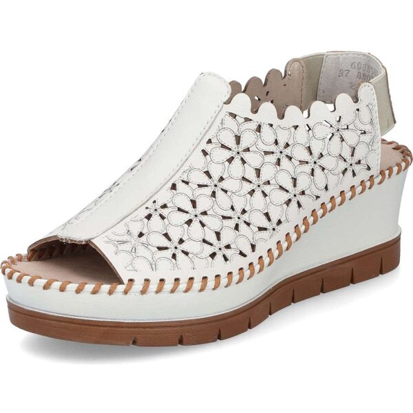 Dámske sandále RIEKER 60355-80 biela S4 56696529