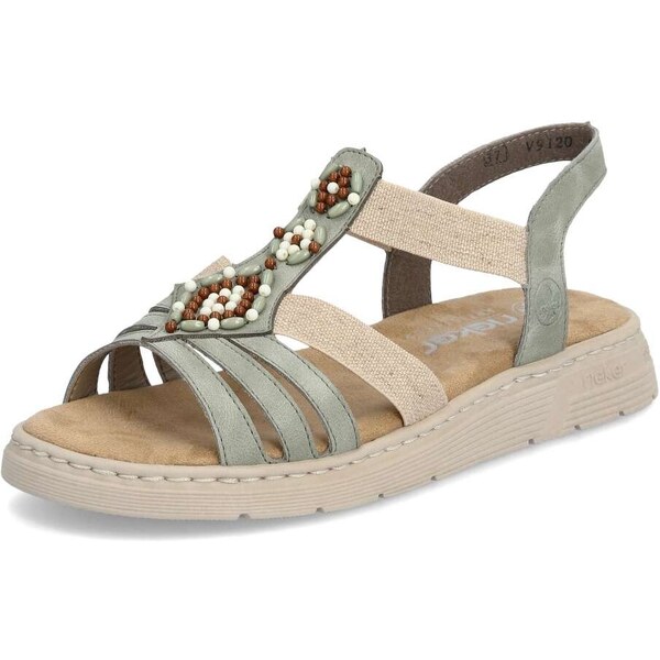 Dámske sandále RIEKER V9120-52 zelená S4 50236761