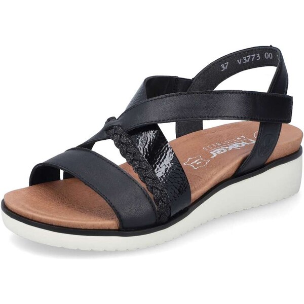Dámske sandále RIEKER V3773-00 čierna S4 50261024